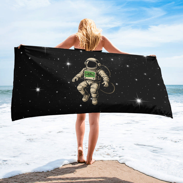Dollar Hustle astronaut beach towel