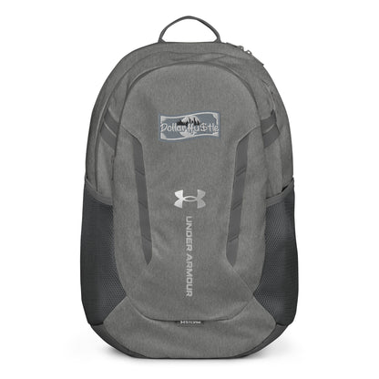 Castlerock Under Armour backpack with embroidered Dollar Hustle gray logo