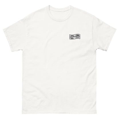 Dollar Hustle gray logo on white classic t-shirt