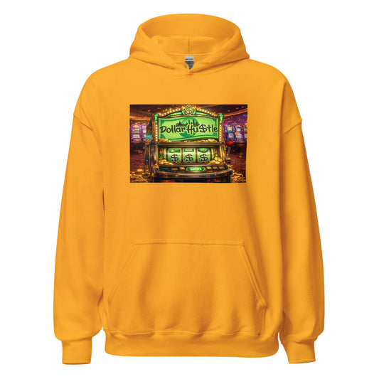 Casino #1 design on gold heavy blend hoodie