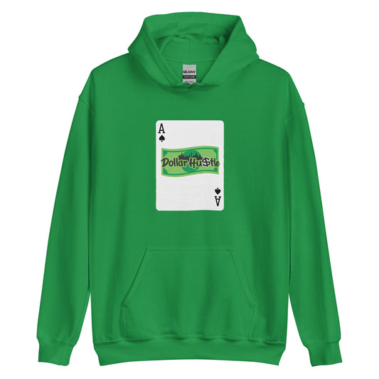 Ace of Spades design on Irish green heavy blend hoodie